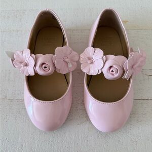 Janie and Jack pink Floral ballet flats